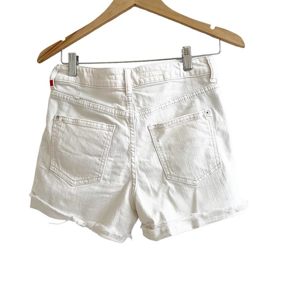 Pilcro High Waisted Button Fly Jean Shorts Cream Size 27 - Picture 2 of 12